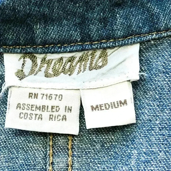 Dreams Vintage 80's Denim Jumpsuit Romper High Rise sz Medium - Picture 5 of 7